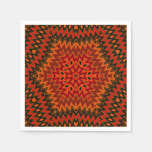 Abstract modern mosaic kaleidoscopic tile pattern serviette