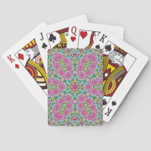 Abstract modern mosaic kaleidoscopic tile pattern spielkarten