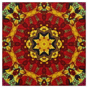 Abstract modern mosaic kaleidoscopic tile pattern stoff