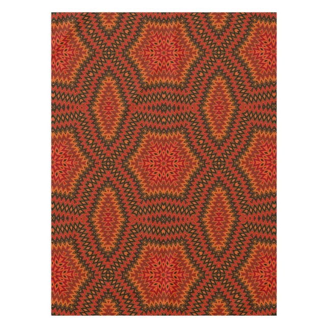 Abstract modern mosaic kaleidoscopic tile pattern tischdecke (Vorderseite)