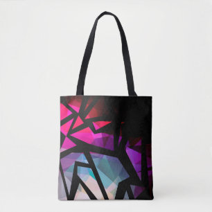 Abstract modern polygonal graffiti geometrical dar