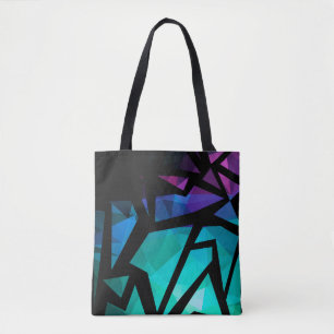 Abstract modern polygonal graffiti geometrical dar