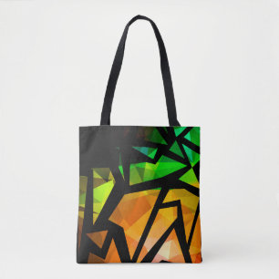 Abstract modern polygonal graffiti geometrical dar
