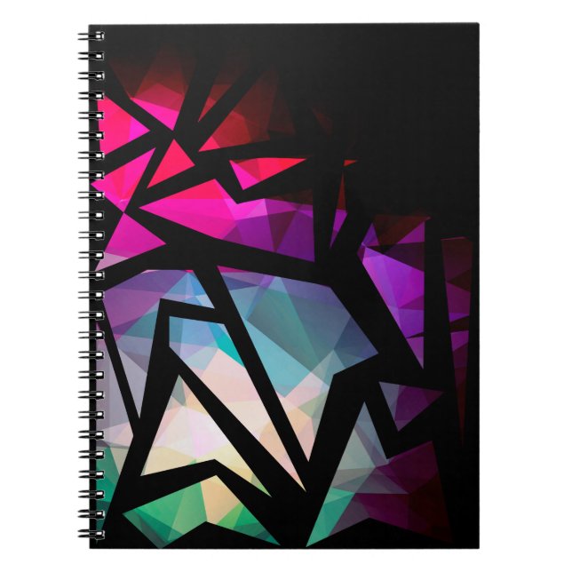 Abstract modern polygonal graffiti geometrical dar notizblock (Vorderseite)
