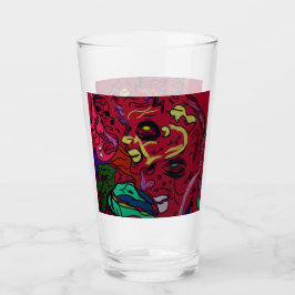 Abstract Moon Galaxy Art Glas