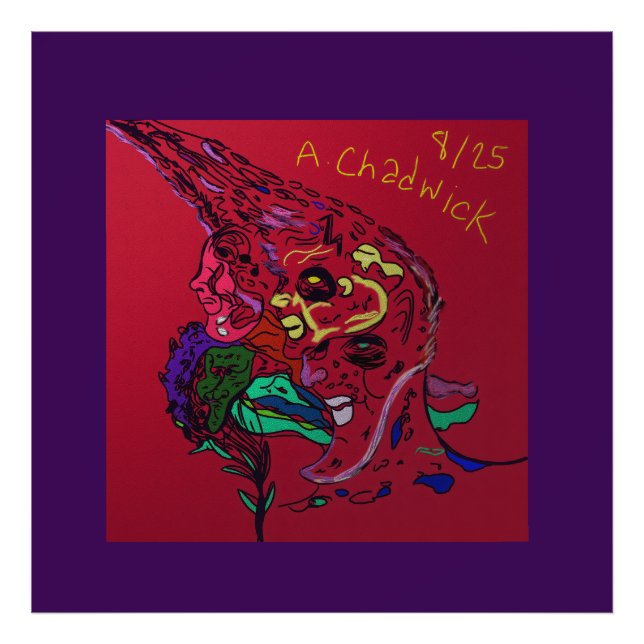 Abstract Moon Galaxy Art Photo Print Fotodruck (Vorne)