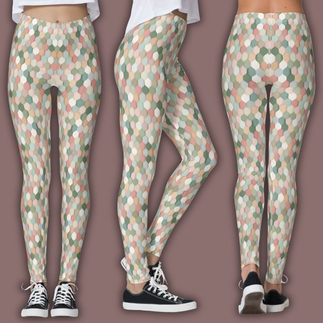 Abstract Mosaic Pattern | Pastel Honeycomb Leggings (Von Creator hochgeladen)