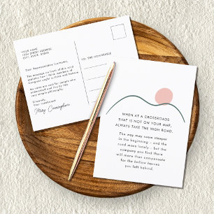 Abstract Mountain Sun Nehmen Sie die Höhenstraße Postkarte