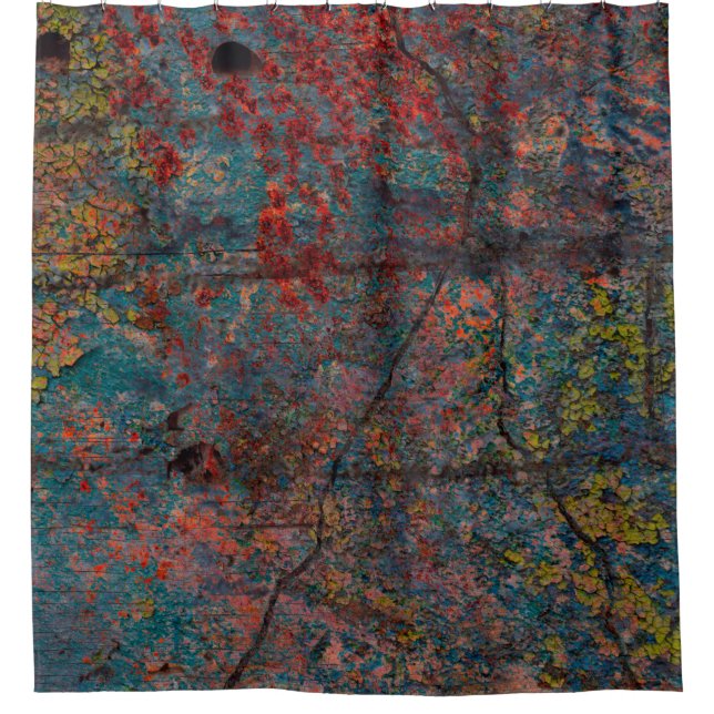 Abstract multicolor grunge background with abstrac duschvorhang (Vorderseite)