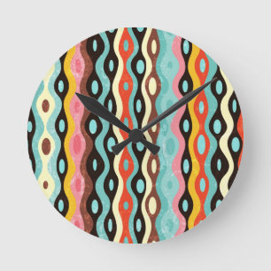 Abstract multicolor pattern runde wanduhr