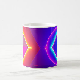 Abstract Neon Geometric Mug-Modern Bold Neon Shape Kaffeetasse