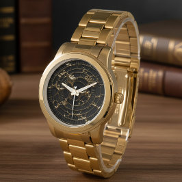 Abstract Obsidian Watch Dial Armbanduhr