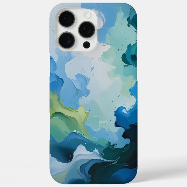 Abstract Ocean Breeze – Fluid Blue & Green Art Case-Mate iPhone Hülle (Rückseite)