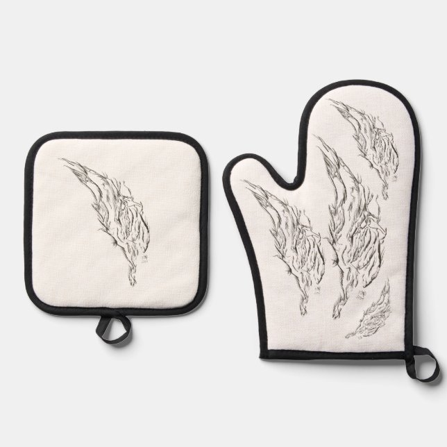 abstract ofenhandschuh & Topflappen-Set (Vorderseite)