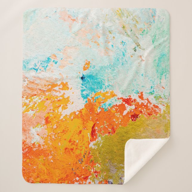 abstract oil paint texture on canvas, backgroundba sherpadecke (Vorderseite)
