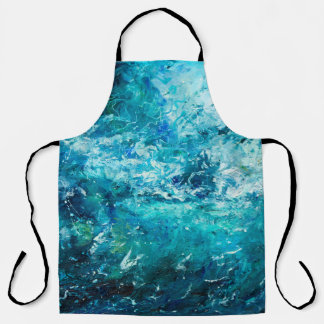  abstract oil painting showing waves in ocean or s schürze