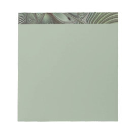 Abstract Olive Sage Green Gray Fractal Art Fantasy Notizblock