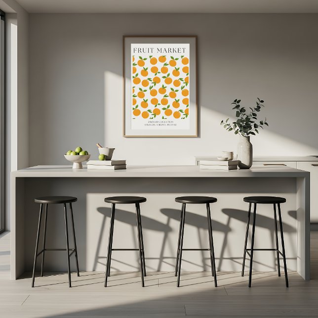 Abstract Orange Market Kitchen Print Poster (Von Creator hochgeladen)