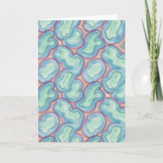 Abstract Organic Fluid Pattern Blank Karte