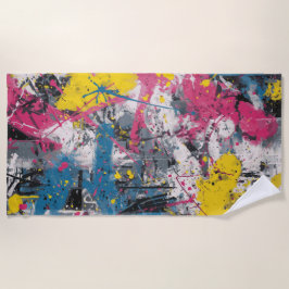 Abstract Paint Splash Urban Art Strandtuch