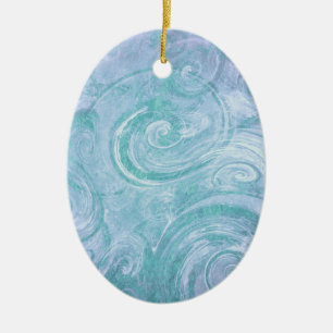 Abstract Painted Swirls Keramik Ornament