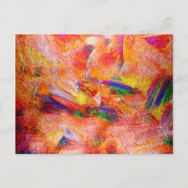 Abstract painting Infinite sunset Postkarte (Vorderseite)