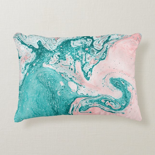 Abstract painting. Modern artwork. Marble effect p Dekokissen (Vorderseite)