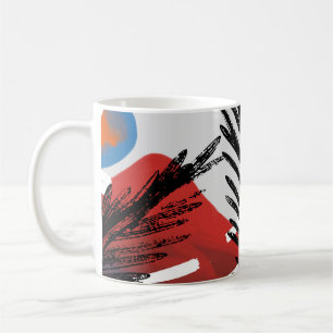 Abstract painting seamless pattern with ink elemen kaffeetasse
