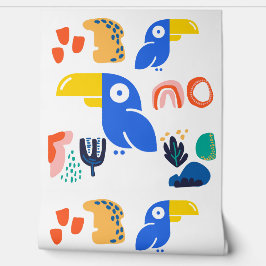 Abstract Parrot Pattern Tapete