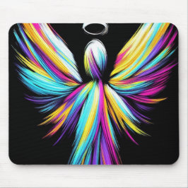 Abstract Pastel Colored Angel on Computer Mousepad