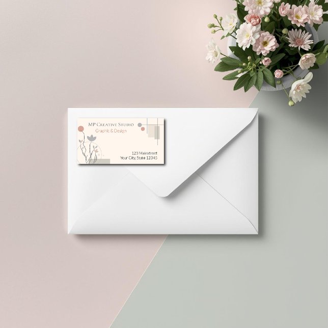 Abstract Pastel Design: Modern Florals & Geometry (Von Creator hochgeladen)