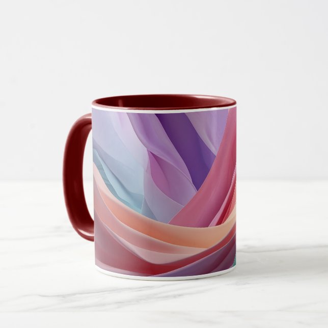 Abstract Pastel Fabric Waves  Tasse (Vorderseite Links)