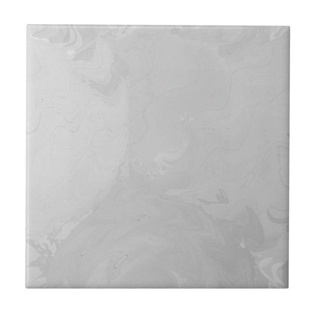Abstract Pastel Swirl Gray Fliese (Vorderseite)