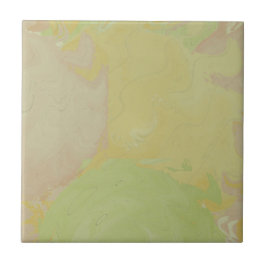 Abstract Pastel Swirl Olive Green Fliese