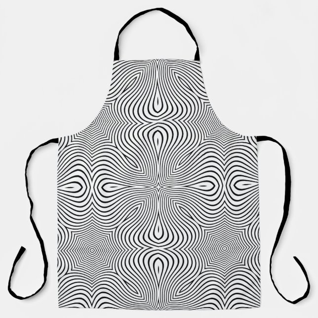 Abstract pattern of wavy stripes or rippled 3D rel Schürze (Vorderseite)