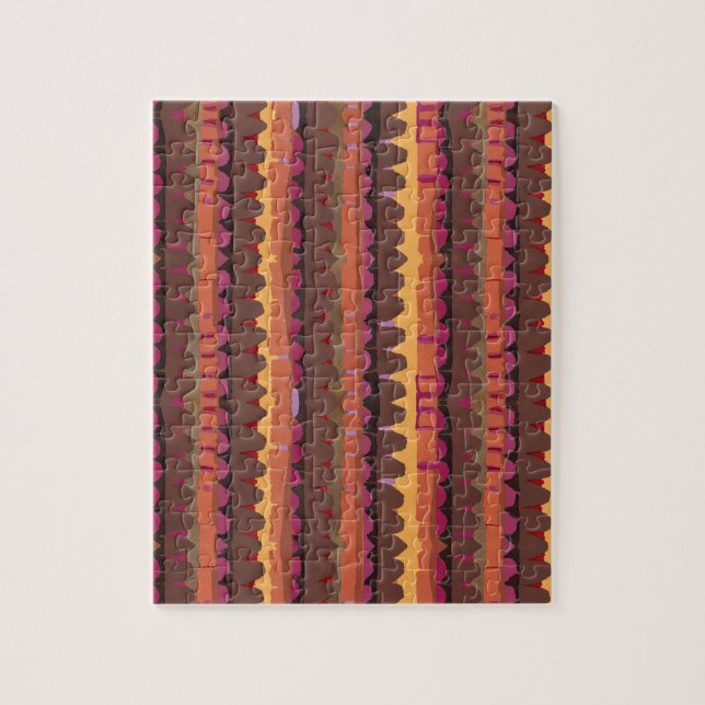 Abstract pattern seamless botanical 4 puzzle (Vertikal)