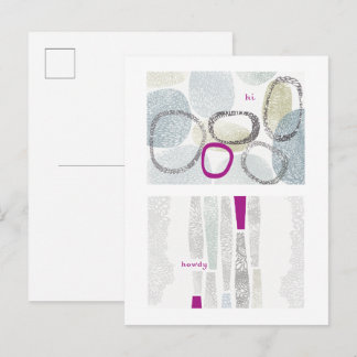 Abstract pattern wall art print and poster.II Postkarte