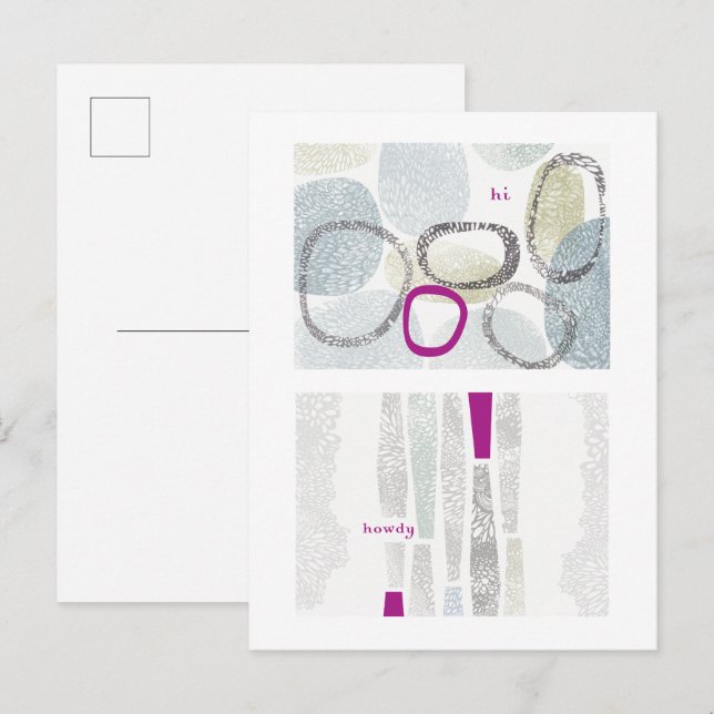 Abstract pattern wall art print and poster.II Postkarte (Vorne/Hinten)