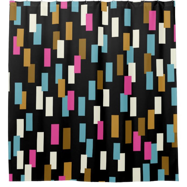 Abstract pattern with textured geometric shapes. a duschvorhang (Vorderseite)