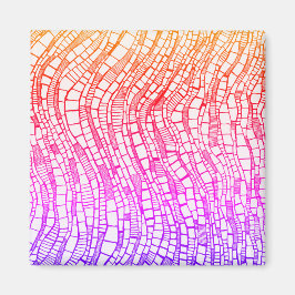 Abstract Pen & Ink Geometric Shapes Magnet