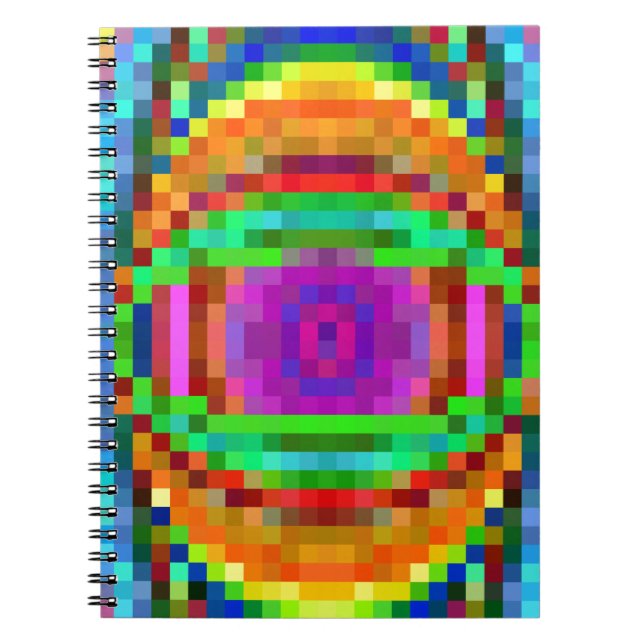 Abstract Pixel Art Colorful Mosaic Notizblock (Vorderseite)
