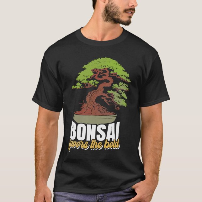 Abstract Pleasant Patience Of Bonsai Quote T-Shirt (Vorderseite)