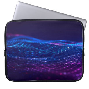 Abstract polygonal space low poly dark background laptopschutzhülle
