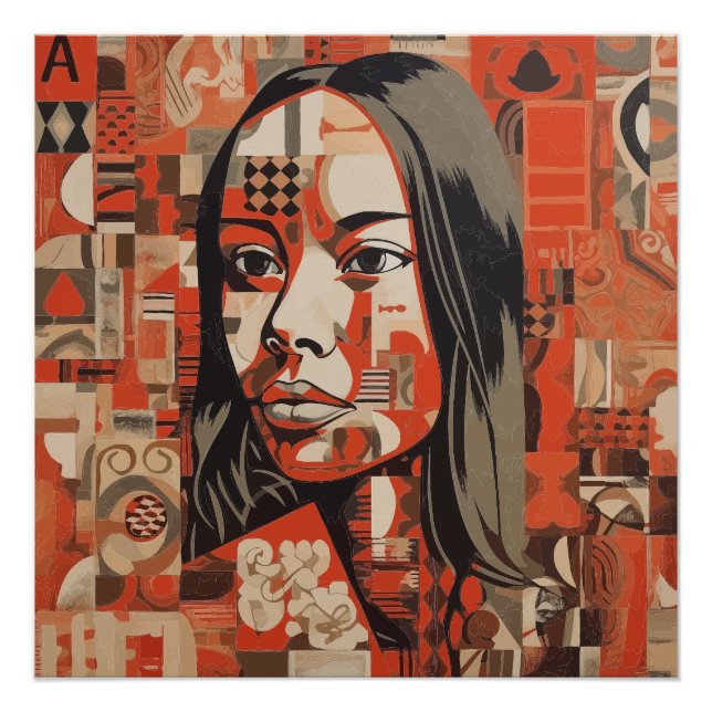 Abstract Portrait of a Woman Poster (Vorderseite)