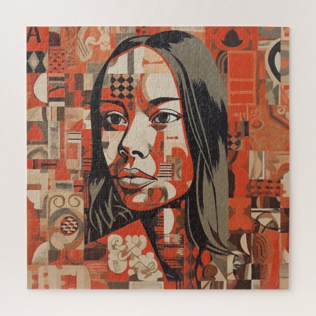 Abstract Portrait of a Woman Puzzle (Vertikal)