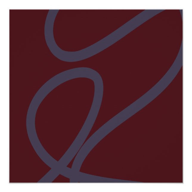 Abstract Poster – Dark Lines on Burgundy (Vorderseite)