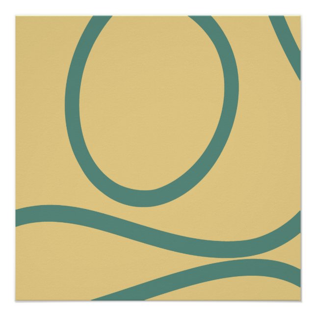 Abstract Poster – Yellow Lines on Beige (Vorderseite)