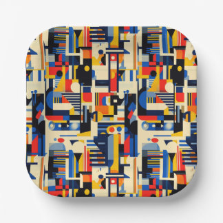 Abstract primary color party pappteller