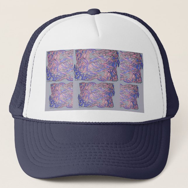 Abstract Pulse Trucker Hat Truckerkappe (Vorderseite)