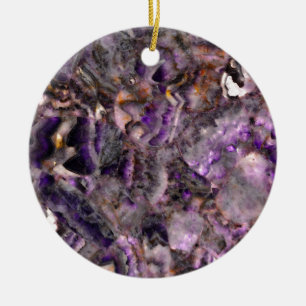 Abstract purple amethyst quartz marble granite  keramik ornament